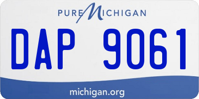 MI license plate DAP9061