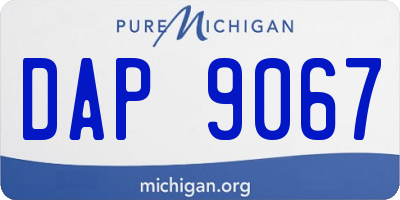 MI license plate DAP9067