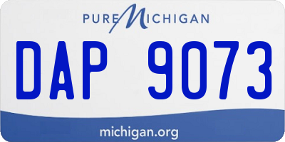MI license plate DAP9073