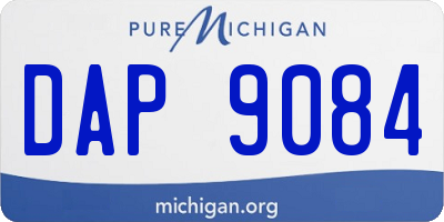 MI license plate DAP9084