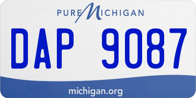 MI license plate DAP9087
