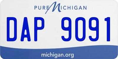 MI license plate DAP9091