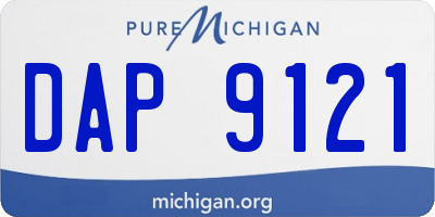 MI license plate DAP9121