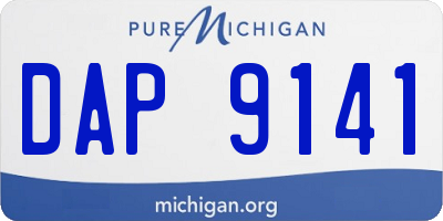 MI license plate DAP9141