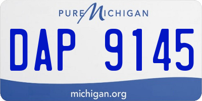 MI license plate DAP9145