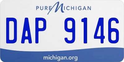 MI license plate DAP9146