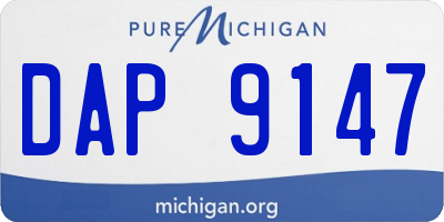 MI license plate DAP9147