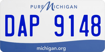 MI license plate DAP9148