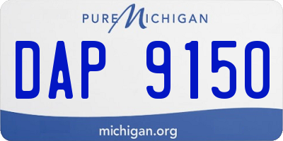 MI license plate DAP9150