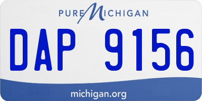 MI license plate DAP9156