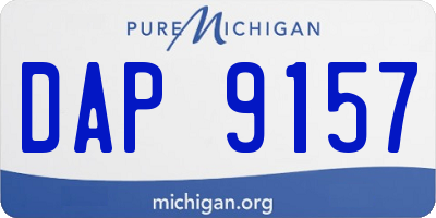 MI license plate DAP9157