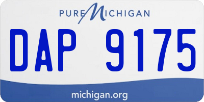 MI license plate DAP9175