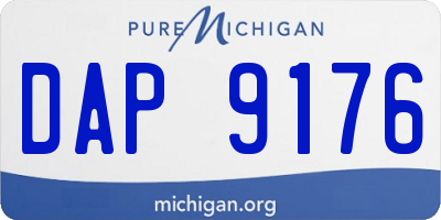 MI license plate DAP9176