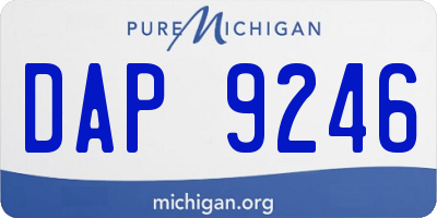 MI license plate DAP9246