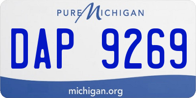 MI license plate DAP9269