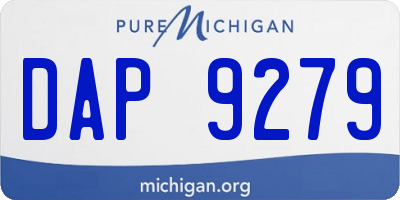 MI license plate DAP9279