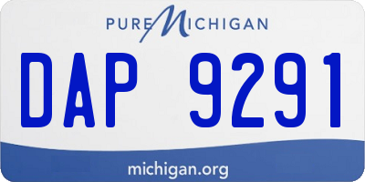 MI license plate DAP9291