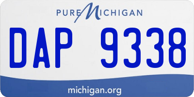 MI license plate DAP9338