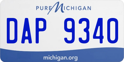 MI license plate DAP9340