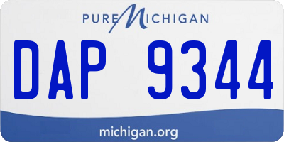 MI license plate DAP9344