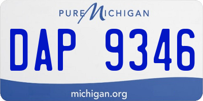 MI license plate DAP9346