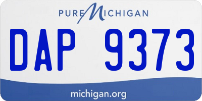 MI license plate DAP9373
