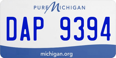 MI license plate DAP9394