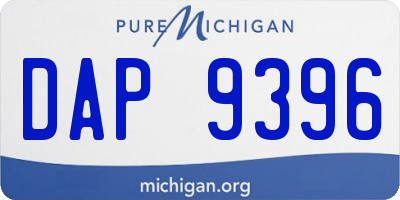 MI license plate DAP9396