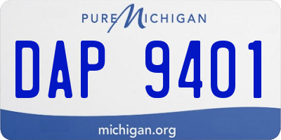MI license plate DAP9401