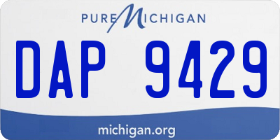 MI license plate DAP9429