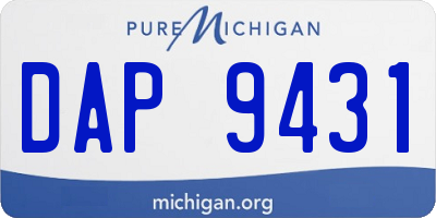 MI license plate DAP9431