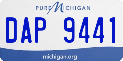 MI license plate DAP9441