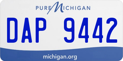 MI license plate DAP9442