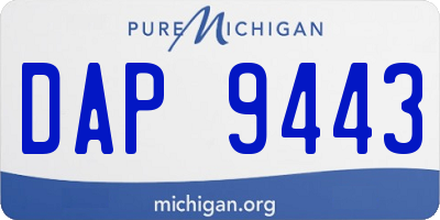 MI license plate DAP9443