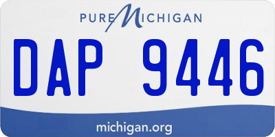 MI license plate DAP9446