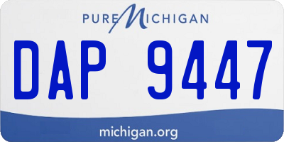 MI license plate DAP9447