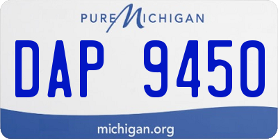 MI license plate DAP9450