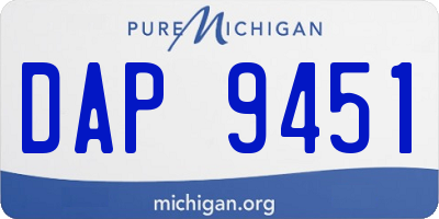MI license plate DAP9451