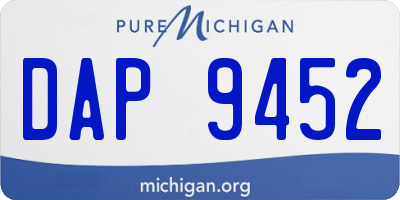MI license plate DAP9452