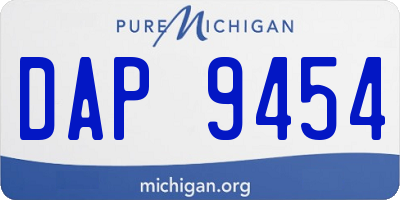 MI license plate DAP9454