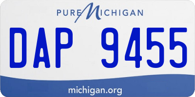 MI license plate DAP9455
