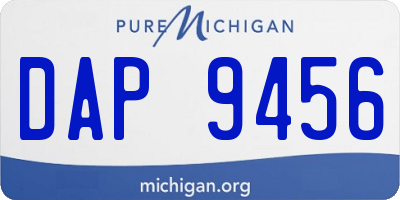 MI license plate DAP9456