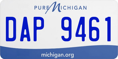 MI license plate DAP9461