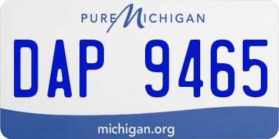 MI license plate DAP9465