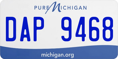 MI license plate DAP9468