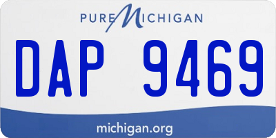 MI license plate DAP9469