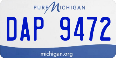 MI license plate DAP9472