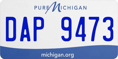 MI license plate DAP9473