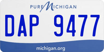 MI license plate DAP9477