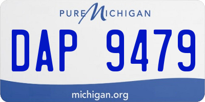 MI license plate DAP9479